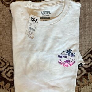 Vans White 'Off The Wall' Palm Graphic Tee men’s size Medium